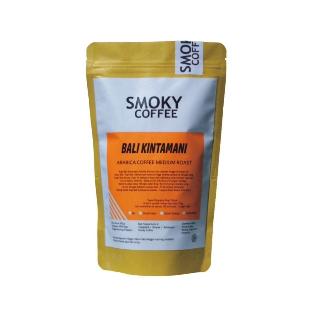 

Kopi Bali Kintamani Arabika - Medium Roast 200 gr - Smoky Coffee
