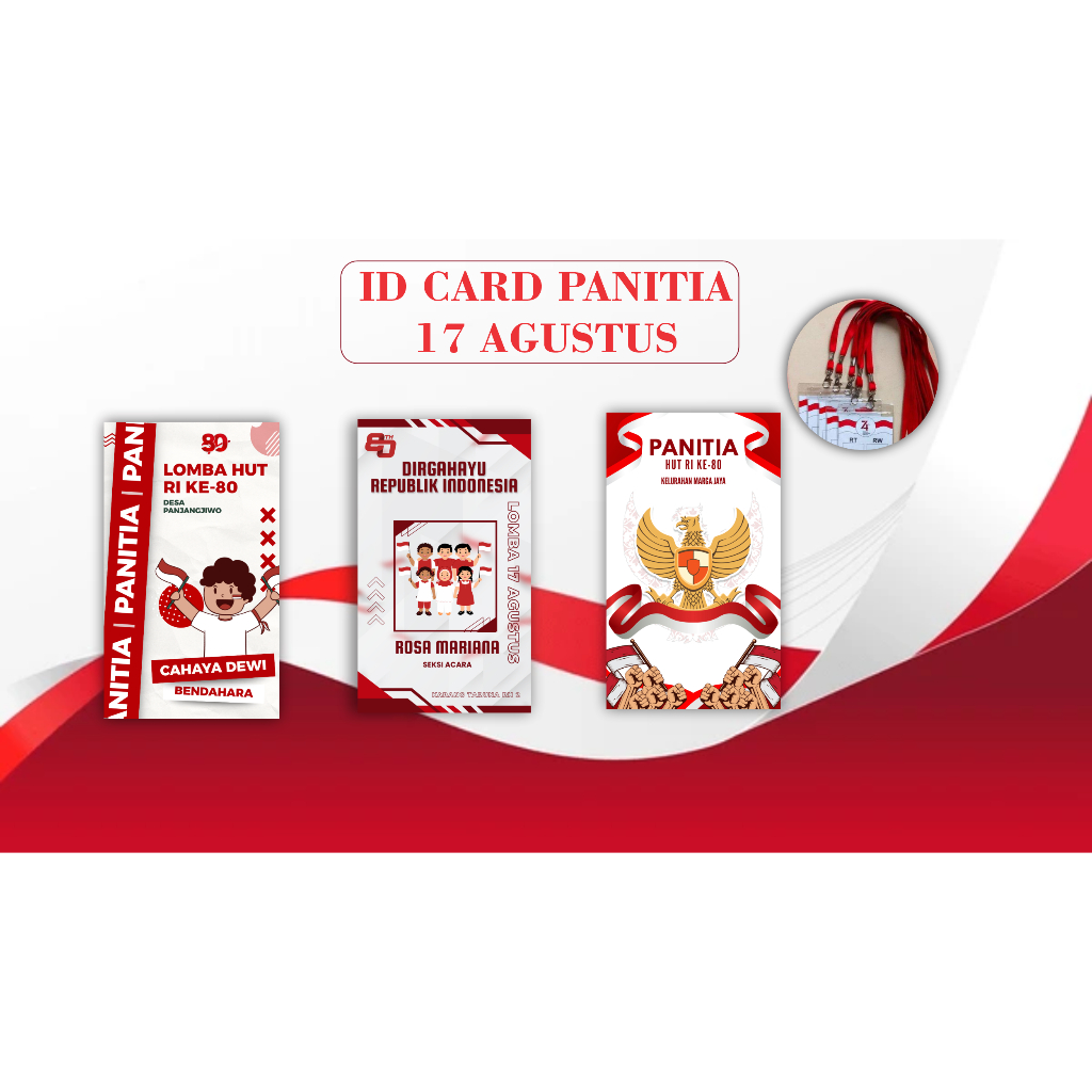 

ID CARD ACARA PANITIA FREE DESIGN - ID CARD PANITIA KEMERDAKAAN 17 AGUSTUS AGUSTUSAN - CUSTOM NAME TAG