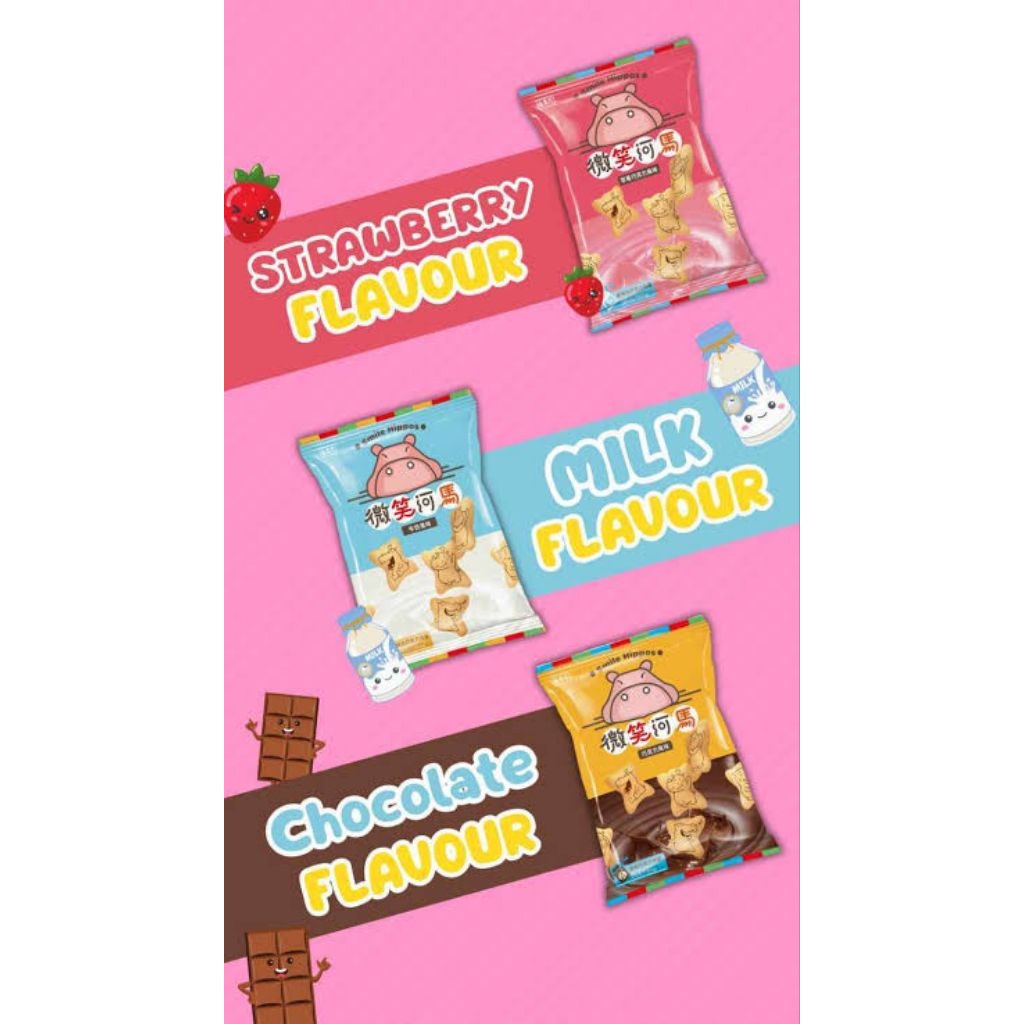

Triko smile hippos biscuit / biskuit hewan 60gr