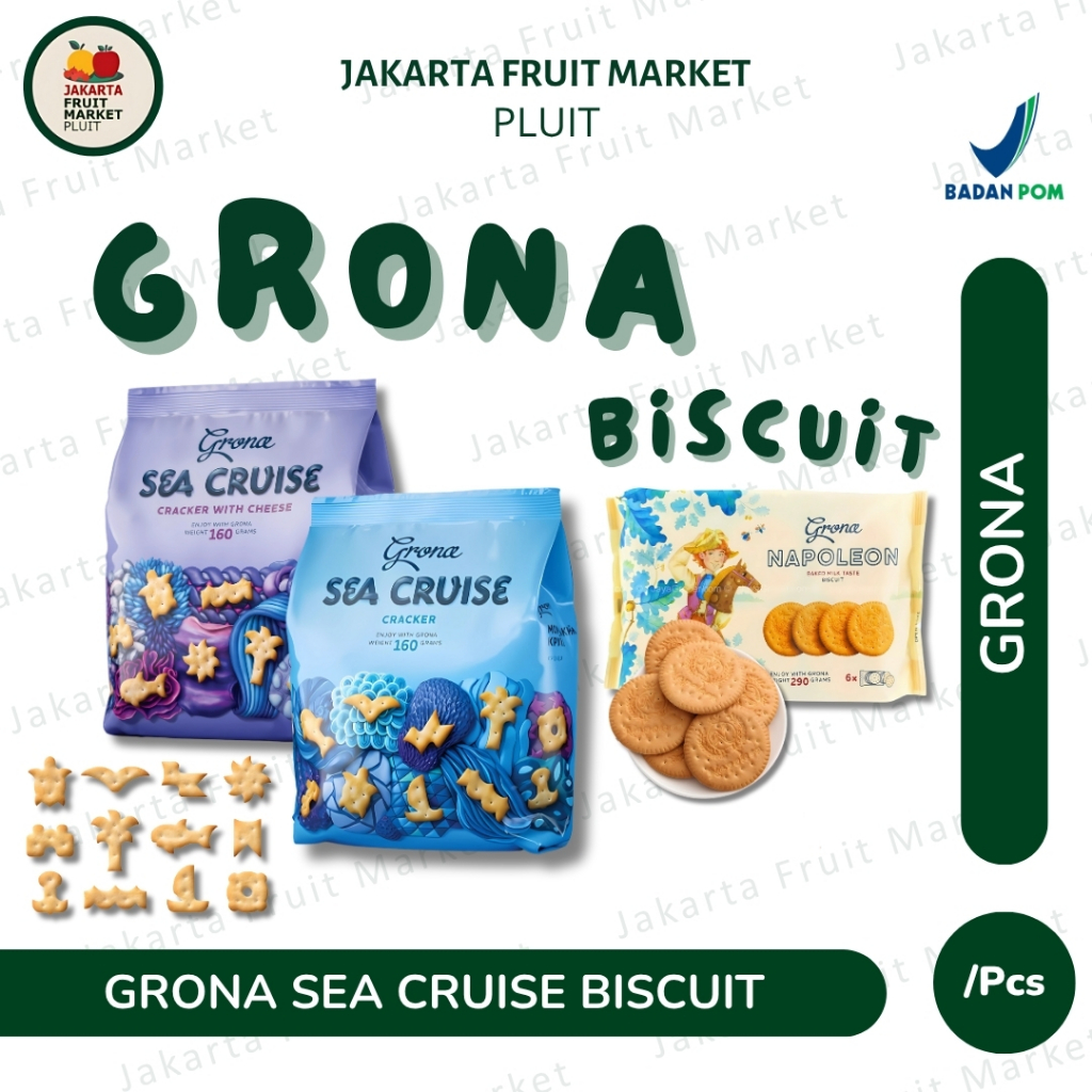 GRONA BISCUIT SEA CRUISE CRACKER/ CRACKER WITH CHEESE, GRONA NAPOLEON