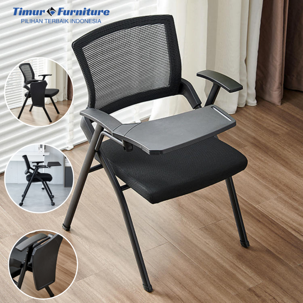 Kursi Kuliah Kampus Lipat Kursi Pelatihan Kursi dengan Meja Kursi Lipat Kuliah Terintegrasi