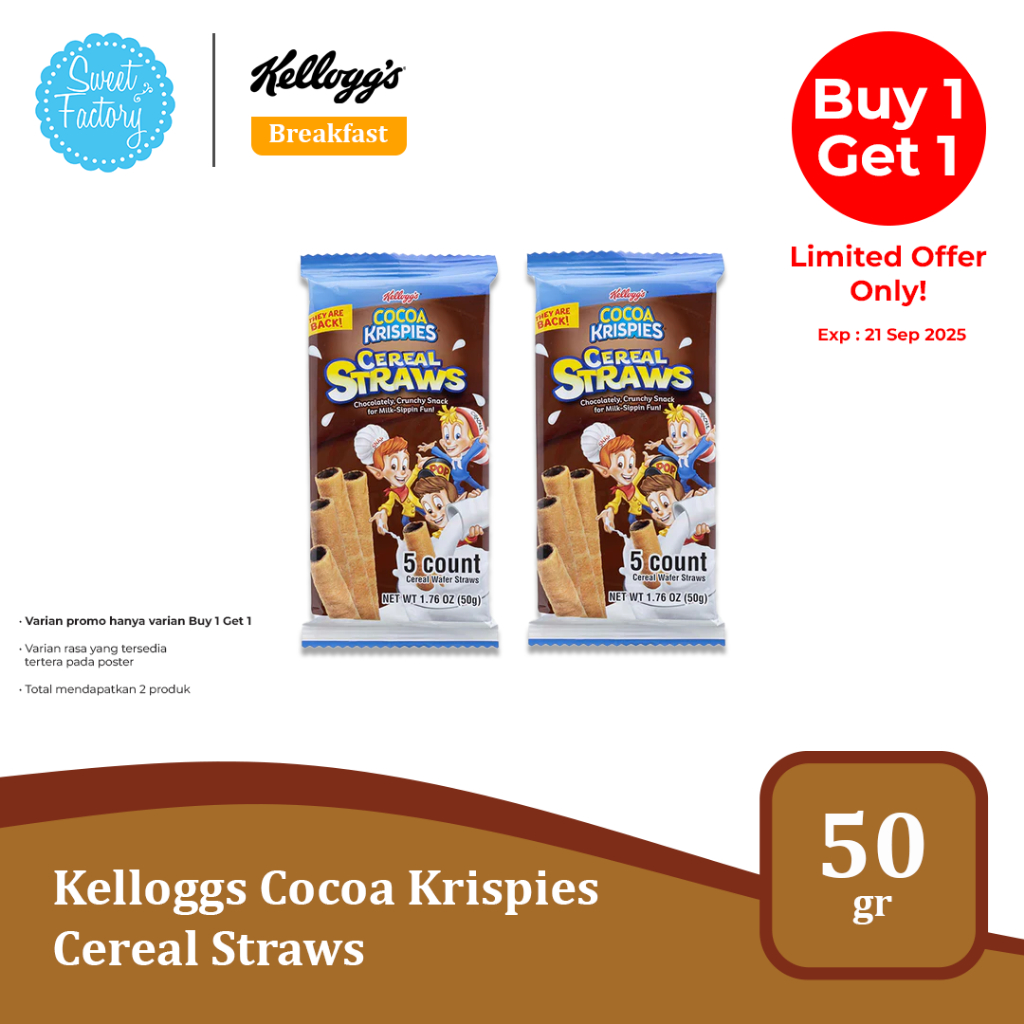 

Kellogg's Cocoa Krispies Cereal Straws - 50gr / 1.76oz (5 Count)