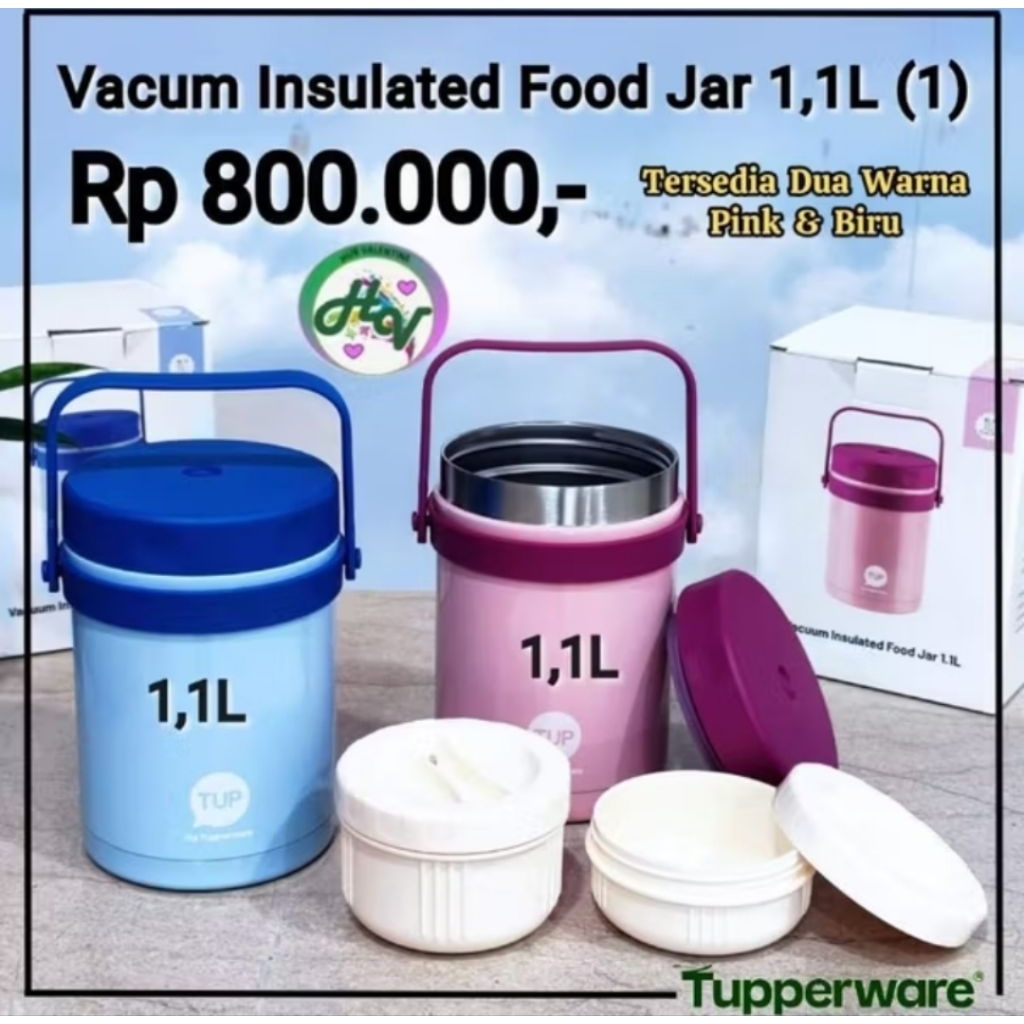NEW Termos Insulated Food Jar 1,1L Tupperware/ Termos nasi / Termos Tupperware