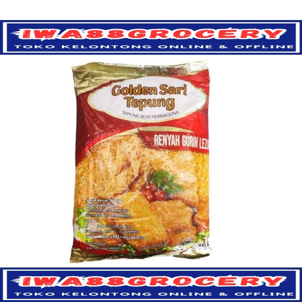 

golden sari tepung, tepung roti serbaguna 400gram