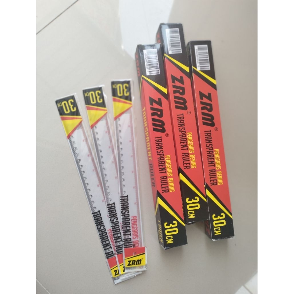 

(12pcs) ZRM Penggaris Mika 30 Cm Penggaris Mistar Garisan Transparan Ruler 30 Cm Alat Ukur Transparan