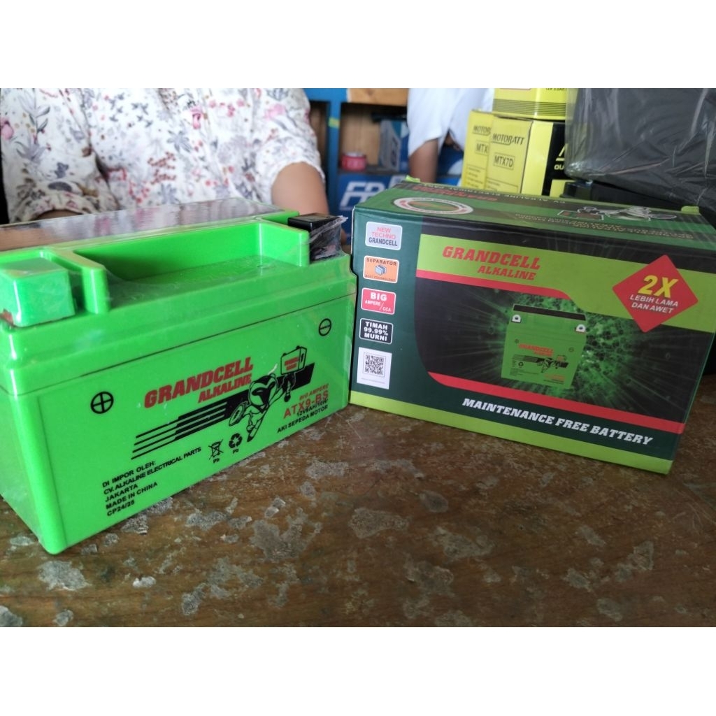 AKI GRANDCELL ALKALINE | ATX9-BS| 12V 9Ah | AKI KERING | ORIGINAL 100%