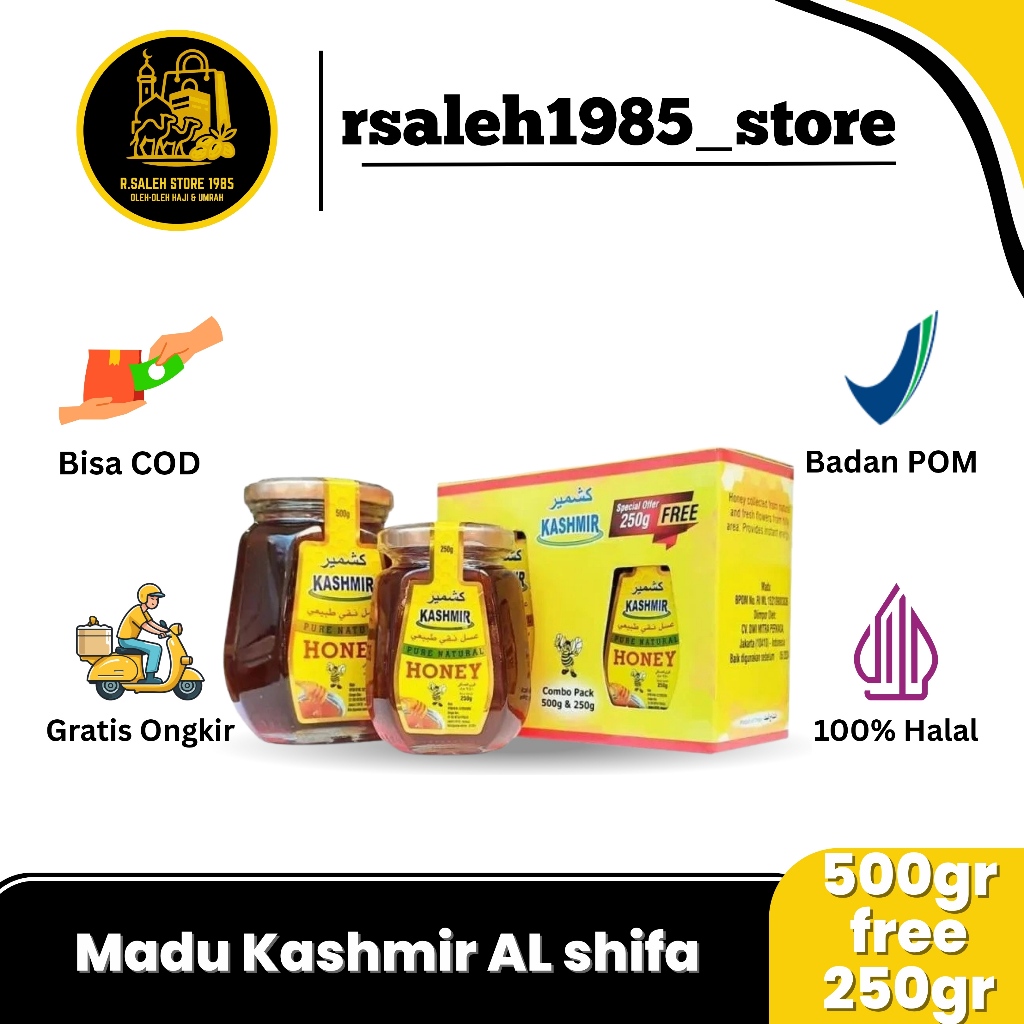 

Madu Arab Al Shifa 500gr Free 125gr / Madu Arab kashmir 500 gr Free 250 Gram