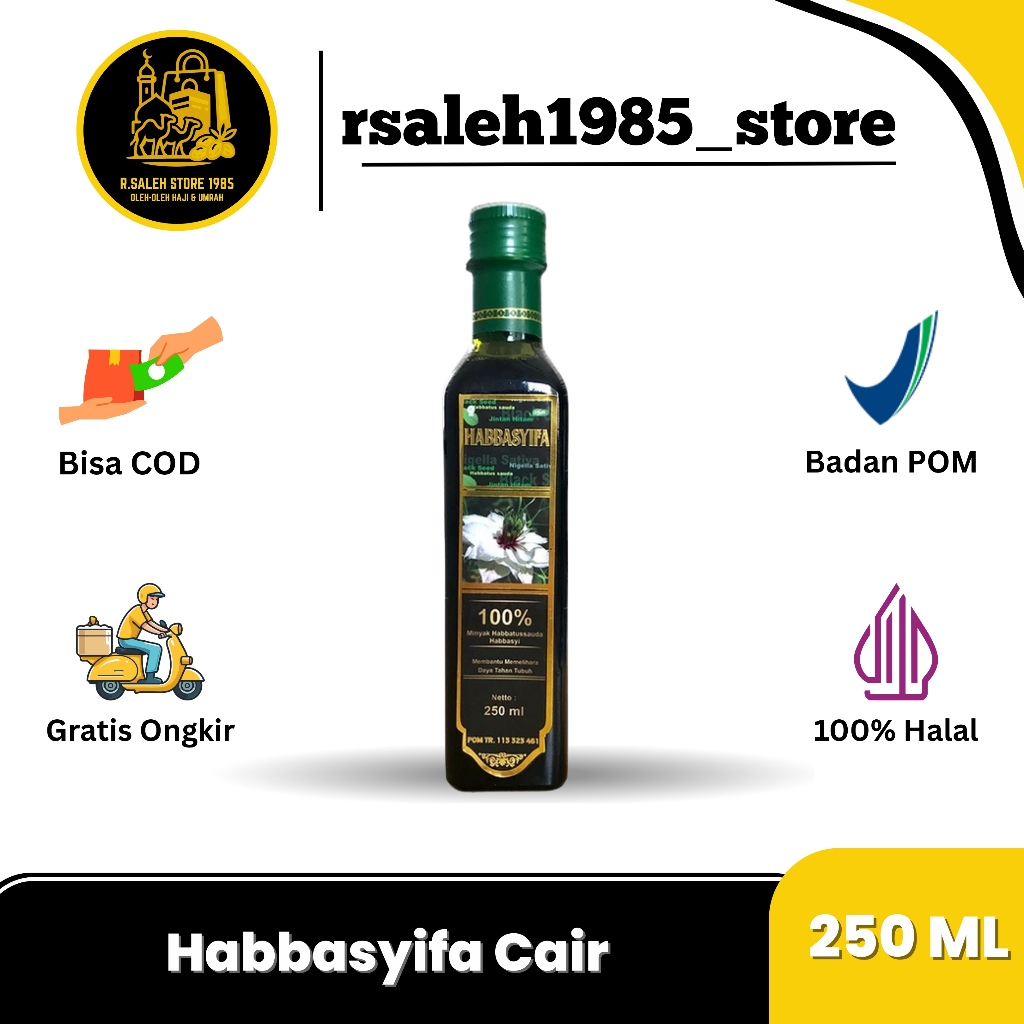 Habbasyifa - Minyak Habbatussauda Cair 250ml / Jinten Hitam Cair Original