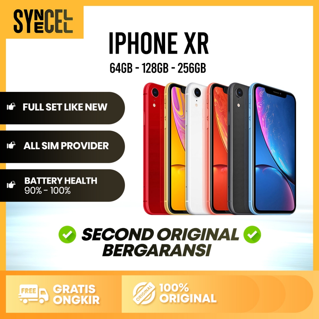 iPHONE XR 64GB| 128GB| Fullset Second 100% ORI
