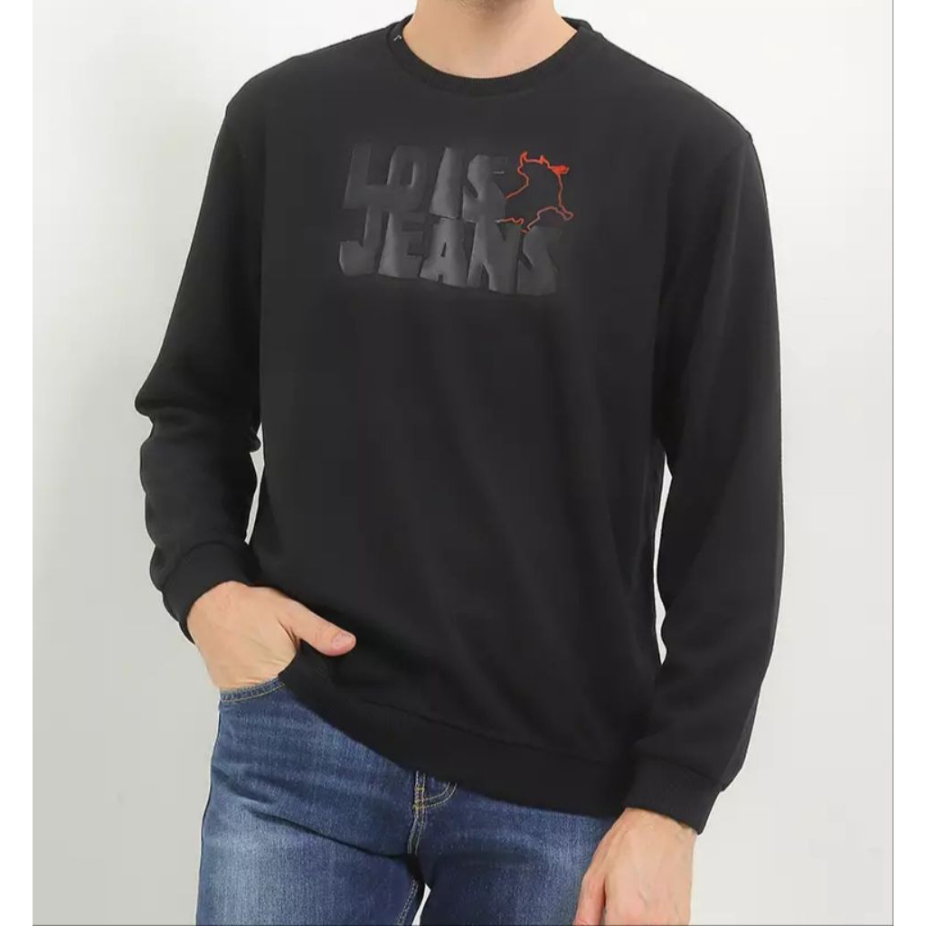 Scuba T-shirt KSLS2345 SWEATSHIRT LOIS ORIGINAL PRIA WARNA HITAM