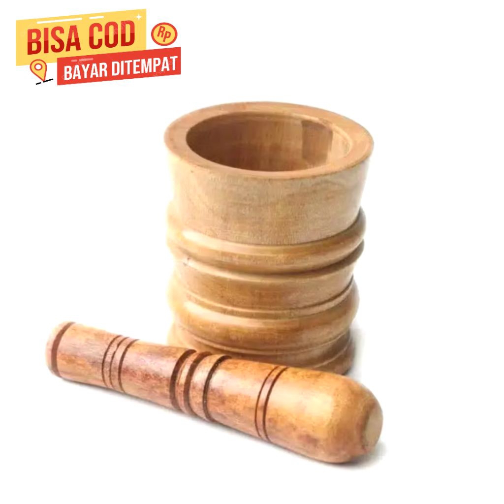 lumpang kayu 1 set ukuran besar
