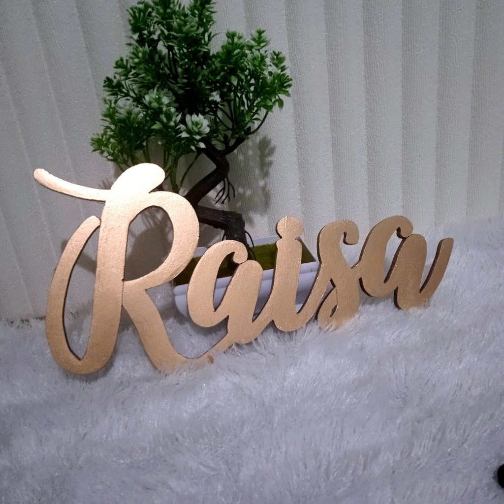 Huruf Timbul Huruf Kayu Dekorasi dinding