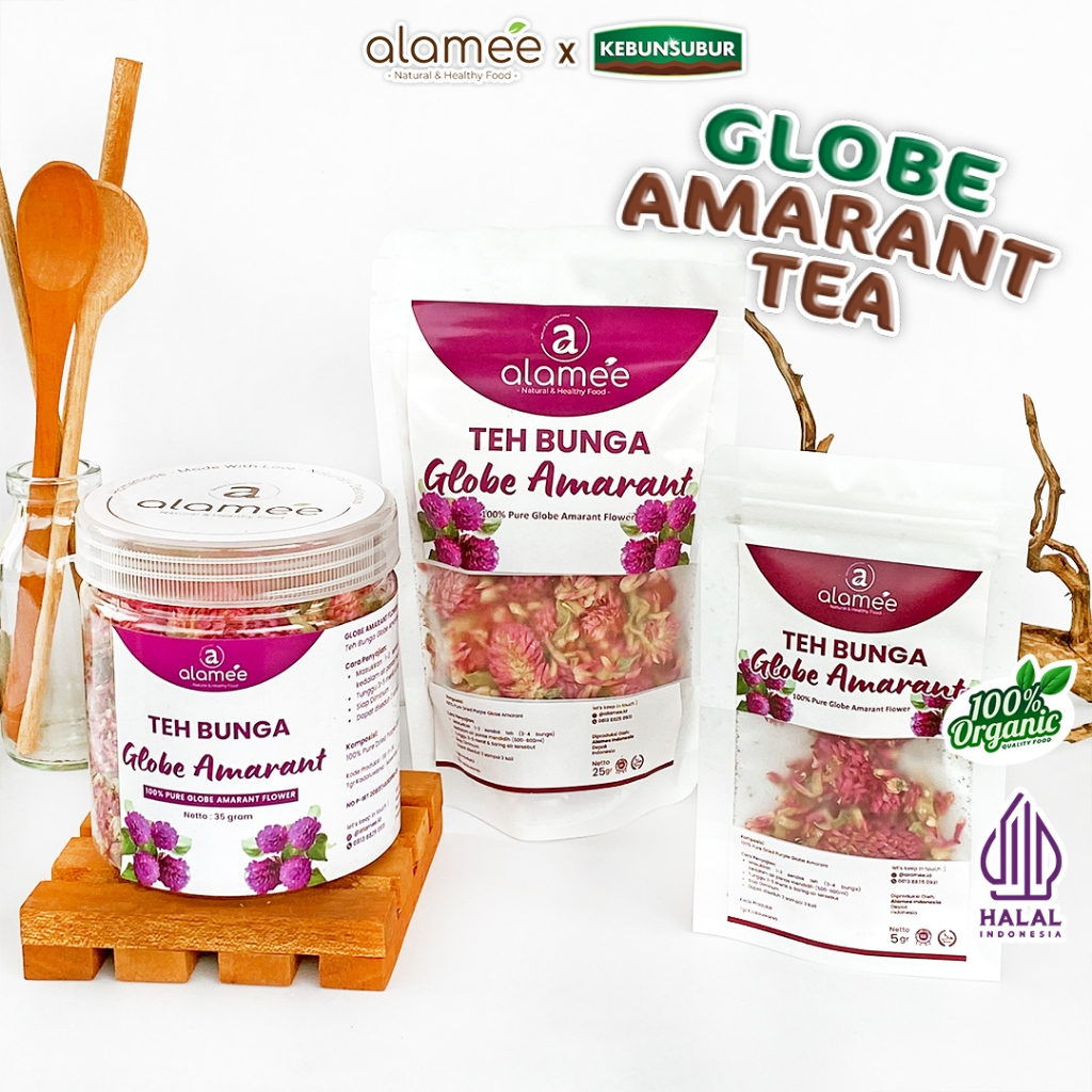 

ALAMEE Teh Bunga Globe Amaranth Tea Herbal Organik Kering Dried Flower Premium kebunsubur kebunsubur