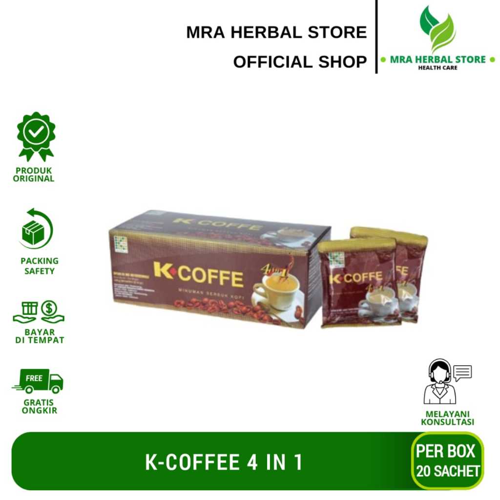 

Kopi Ginseng Klink Per Box Isi 20 Sachet | Minuman Serbuk Kopi K-Coffee 4 In 1 Herbal Ginseng