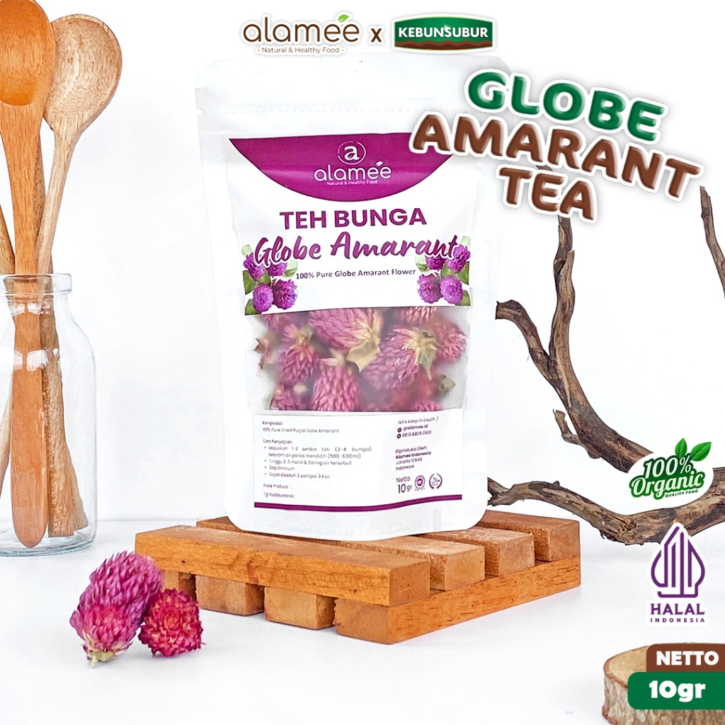 

ALAMEE Teh Globe Amaranth Tea Bunga Kering Herbal Organik Dried Flower 10gr Premium kebunsubur