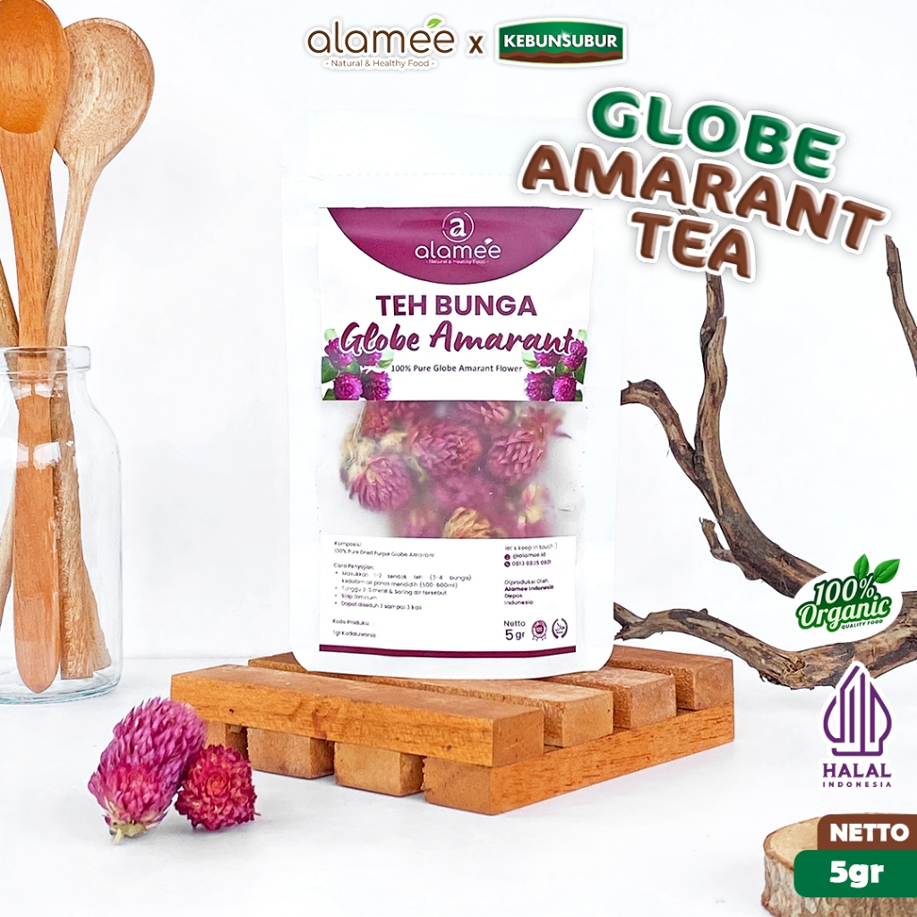 

ALAMEE Purple Globe Amaranth Tea Teh Bunga Kering Herbal Organik Dried Flower 5gr Premium kebunsubur