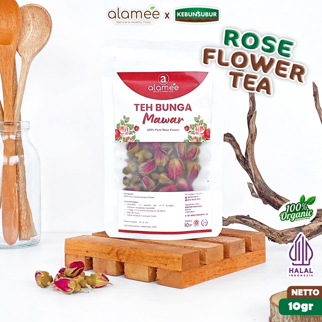 

ALAMEE Rose Bud Tea Teh Bunga Mawar Organik Kering Dried Flower 10gr Premium kebunsubur