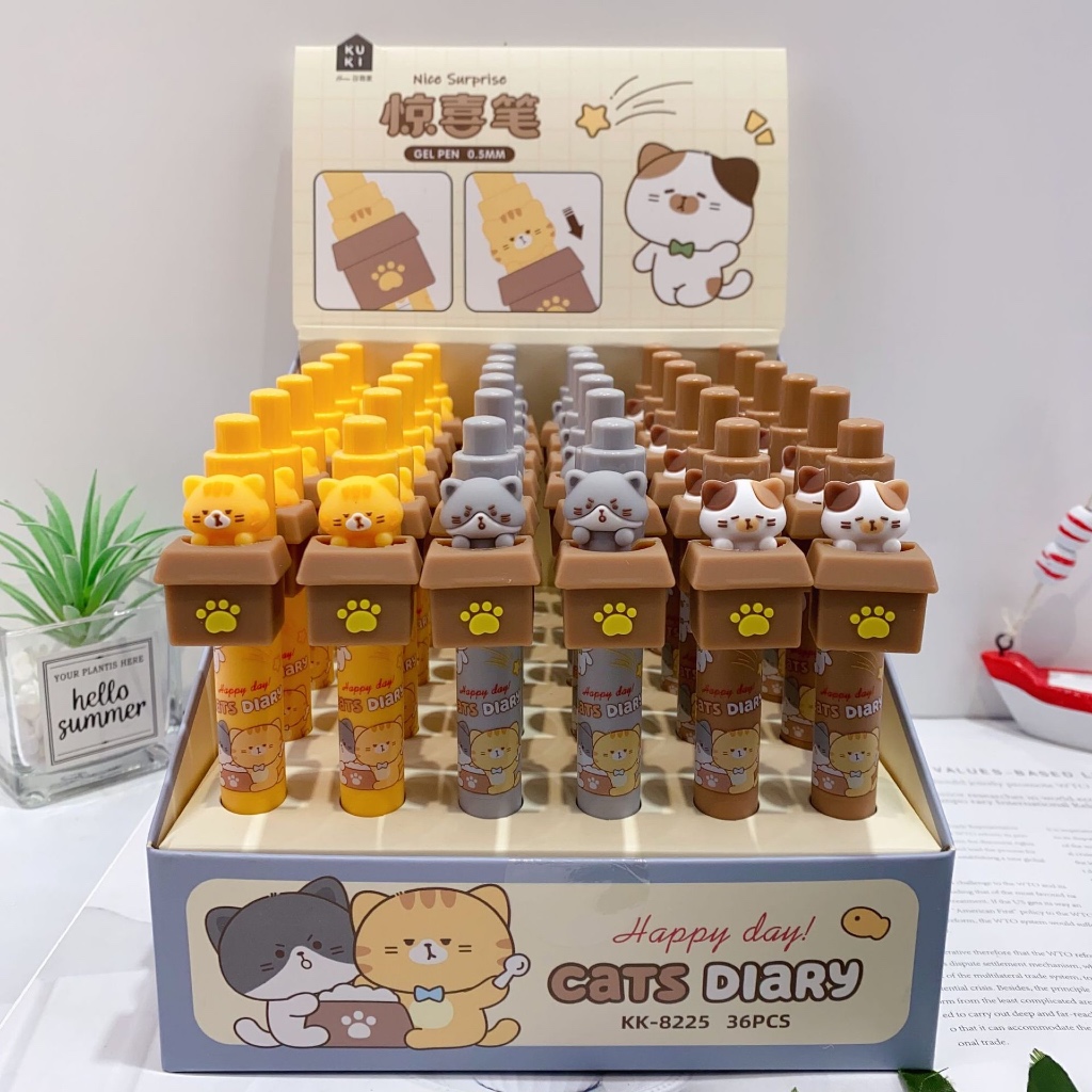 

Purple PL008 Pulpen Gel Bolpin Pen Gel Pena Cat Lucu Kucing Kitten Pulpen Cetek 0.5mm cocok untuk hadiah gift kado ulang tahun