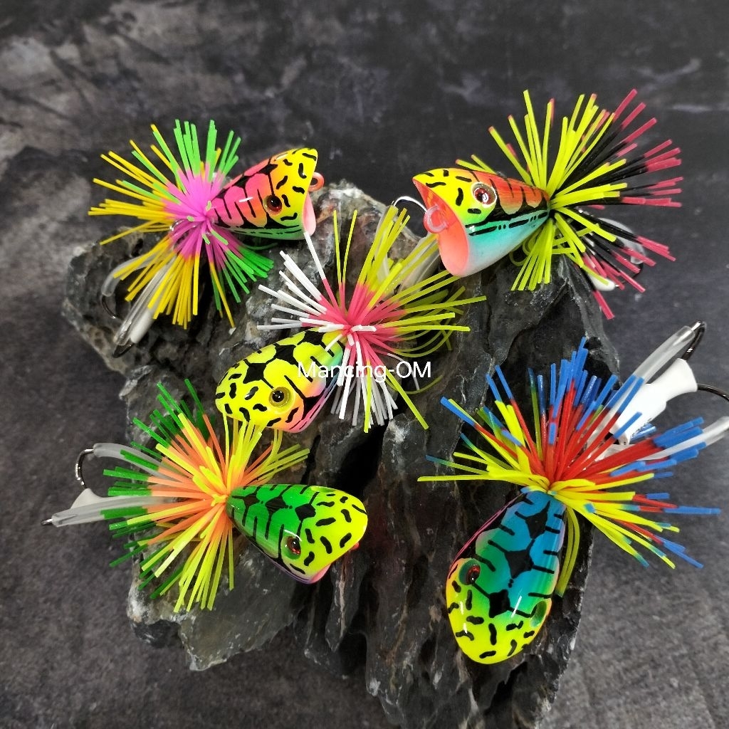 Umpan casting mini jaws tomman 2.5cm 6.5gr / jump frog / jf / umpan casting gabus dan toman