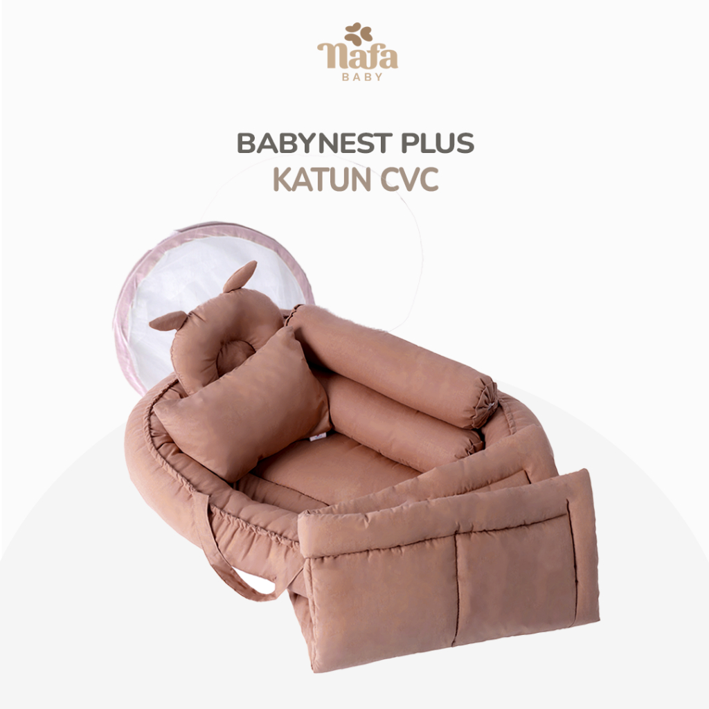 NAFA BABY - READY STOCK Baby Nest Include Bedcover Set Bayi Kasur Bayi Polos Katun terlaris terbaru