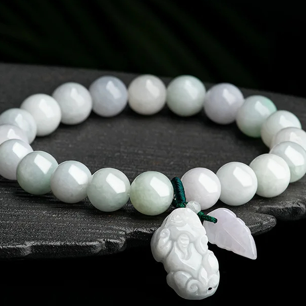 Gelang Giok Alami Jade Pixiu | Gelang Healing Crystal Rezeki & Kesejahteraan