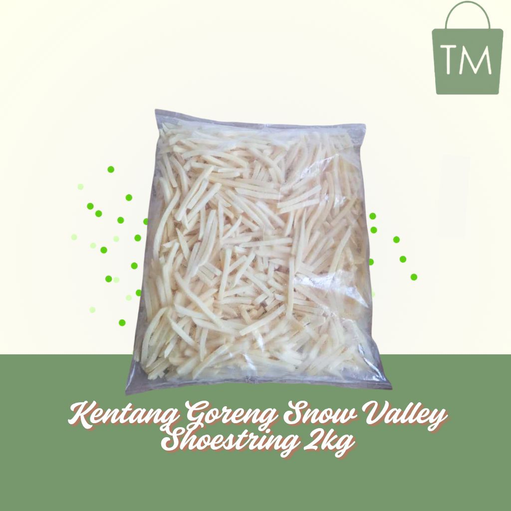 

Kentang Goreng Snow Valley Shoestring 2kg – French Fries Frozen UK Cut Tipis Renyah Cocok untuk Usaha & Rumah