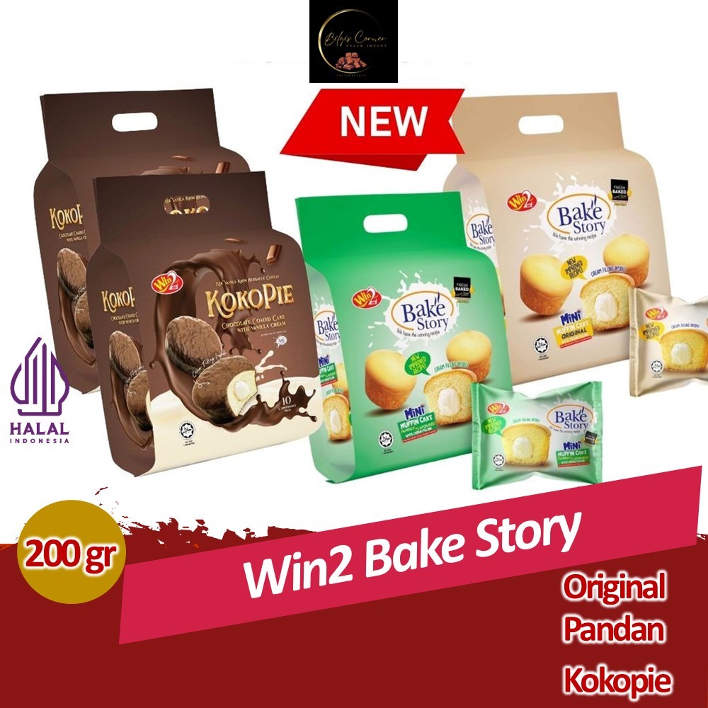 

Win2 Bake Story Original Pandan and Kokopie Mini Muffin Cake 200 Gram