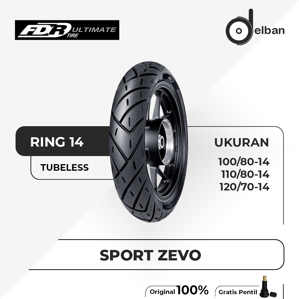 SEPASANG / SATUAN BAN MOTOR VARIO 160 FDR SPORT ZEVO Ring 14 TUBELESS PCX 150 VARIO 150