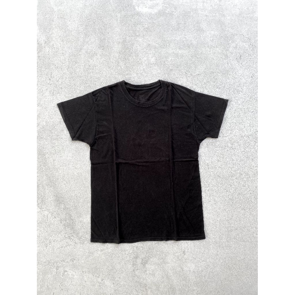 Vtg faded black blank tee by hanes tag
