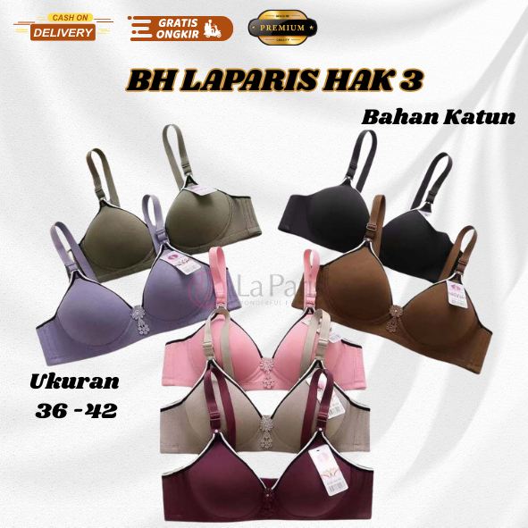 Bra Laparis/ Bra Tanpa Kawat / Bra korean / BH Wanita Garis Hitam Putih