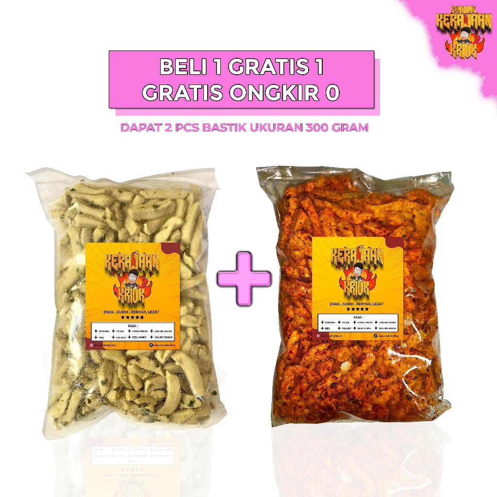 

Kerajaan Kriuk - BELI 1 DAPAT 2 BASRENG 300 Gram Basreng Stik Original 300gr Pedas 300gr bumbu melimpah Cemilan