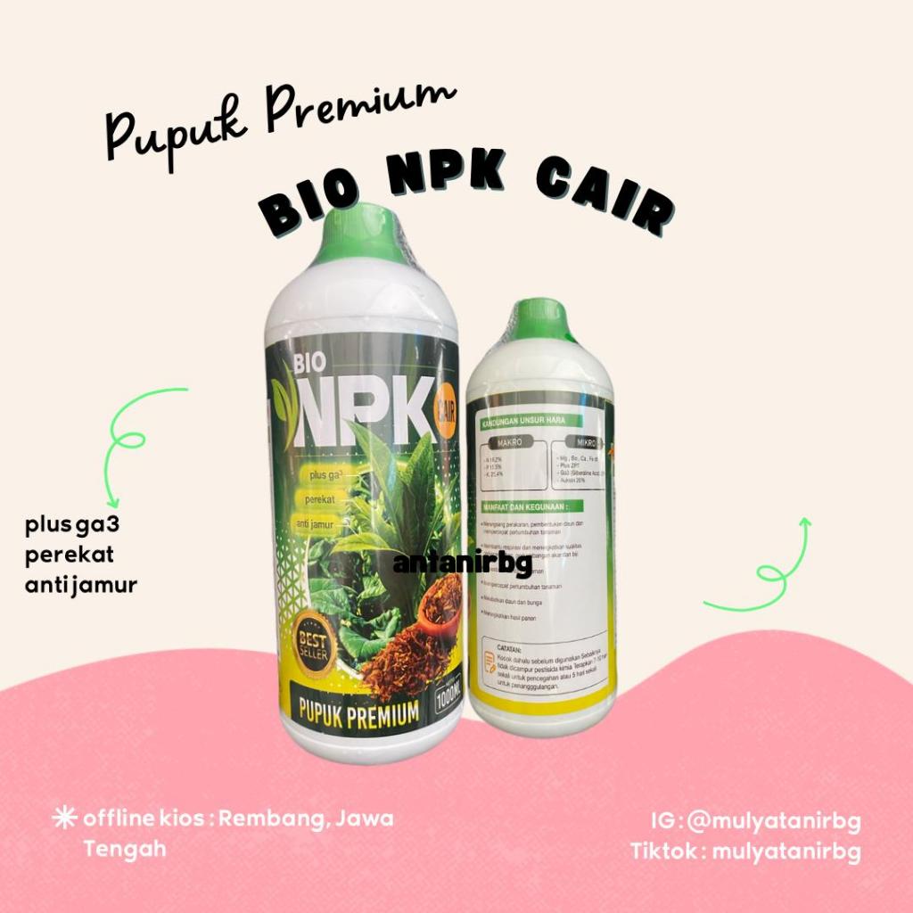 PUPUK PREMIUM KHUSUS TANAMAN TBK - BIO NPK CAIR PENYUBUR AKAR DAUN DAN BUNGA KEMASAN 1 LITER