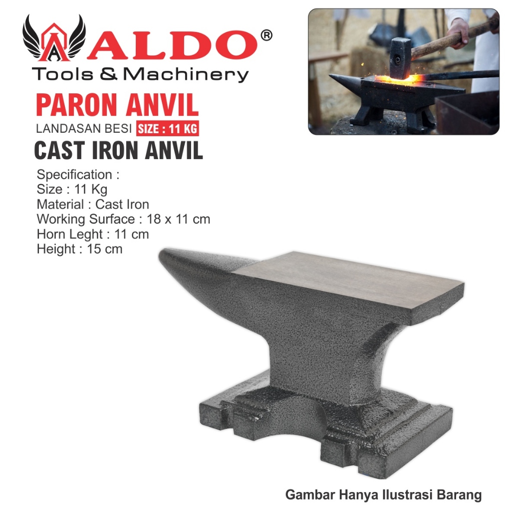 PARON ANVIL / LANDASAN BESI 11 KG (24 LBS) ALDO