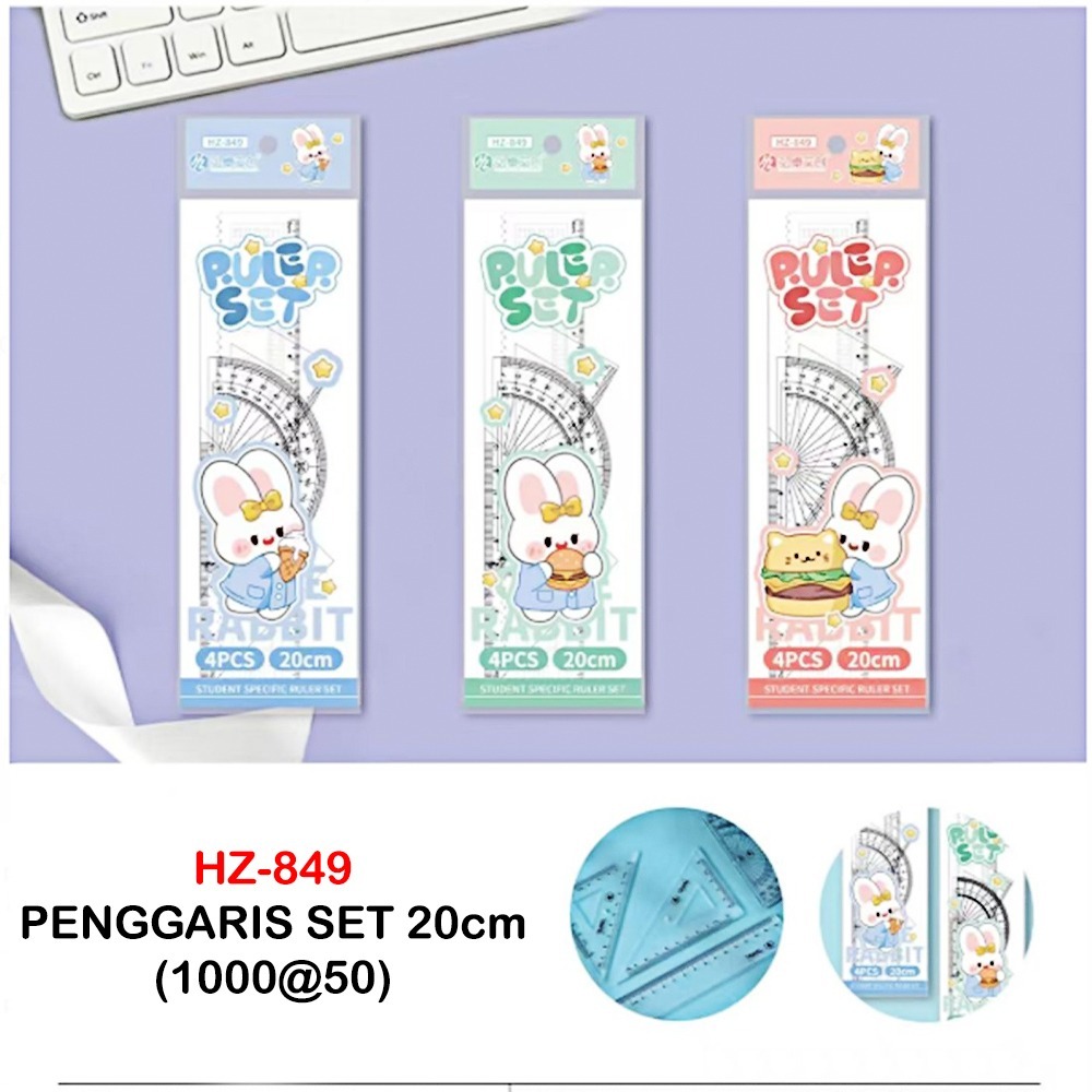 

Penggaris Set 20cm Cute lucu 4 in 1 (HZ-849)