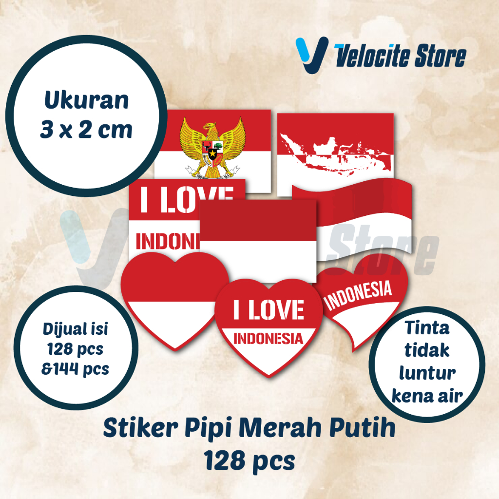 

Stiker Pipi Bendera Merah Putih 128 pcs