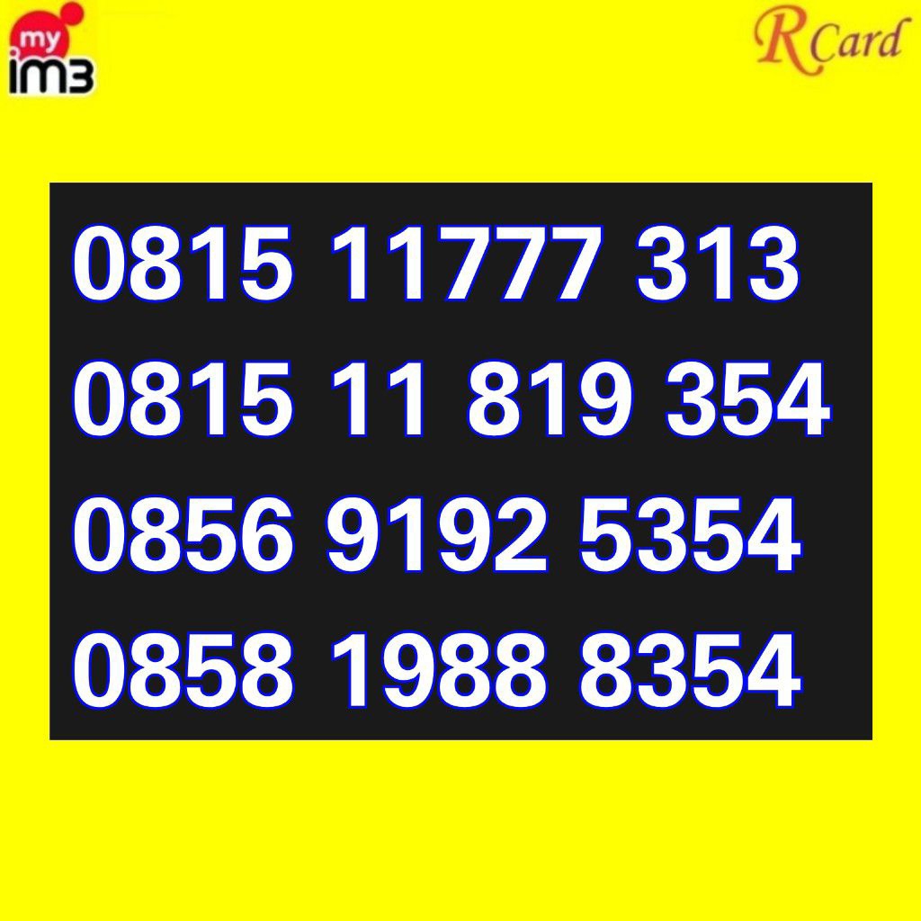 Perdana Nomor Cantik IM3 Indosat 354 1999 9192 5354 11177 313 1988 8354 3354