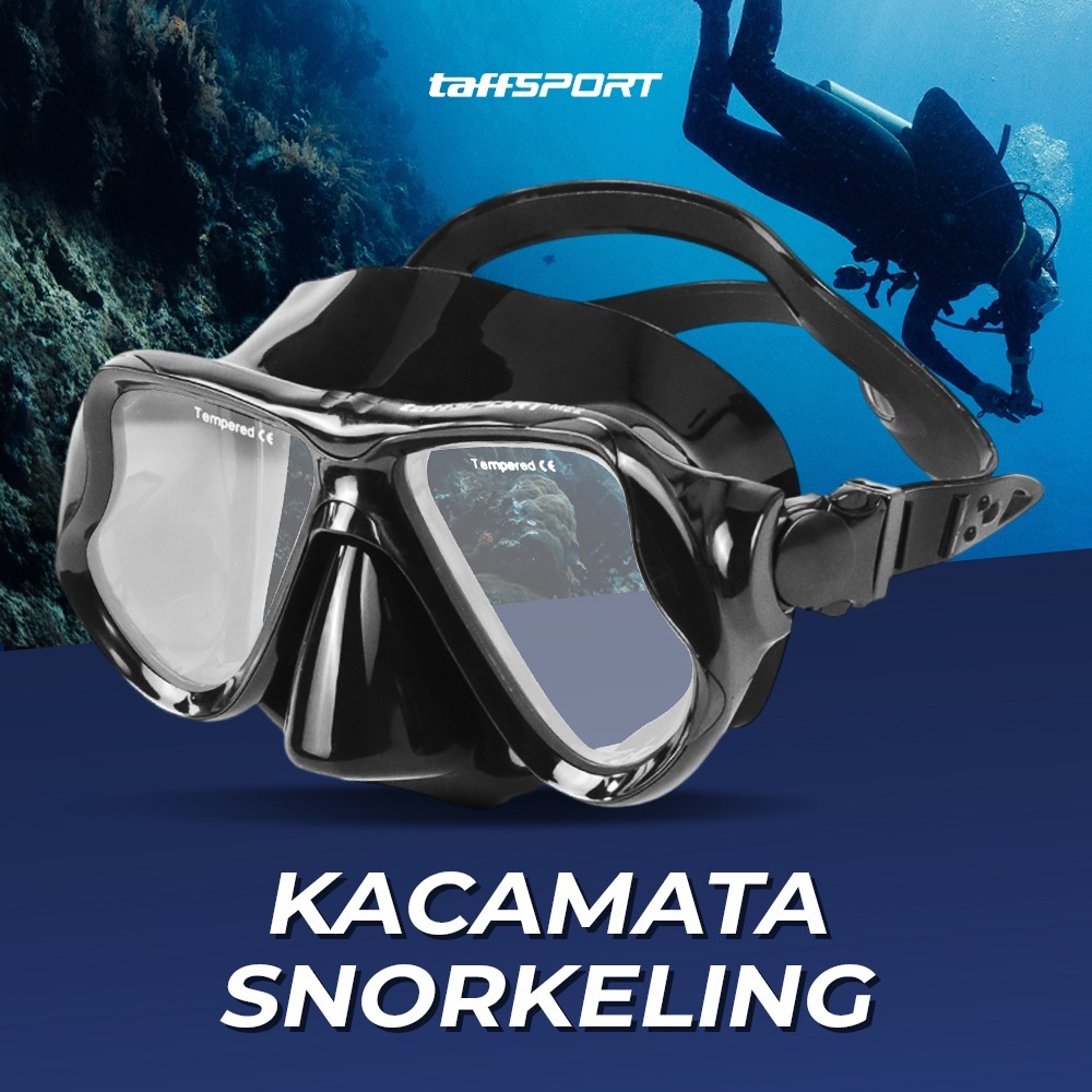 Kacamata Selam Dewasa Scuba Diving Kaca Di Lapisi Tempered Glass