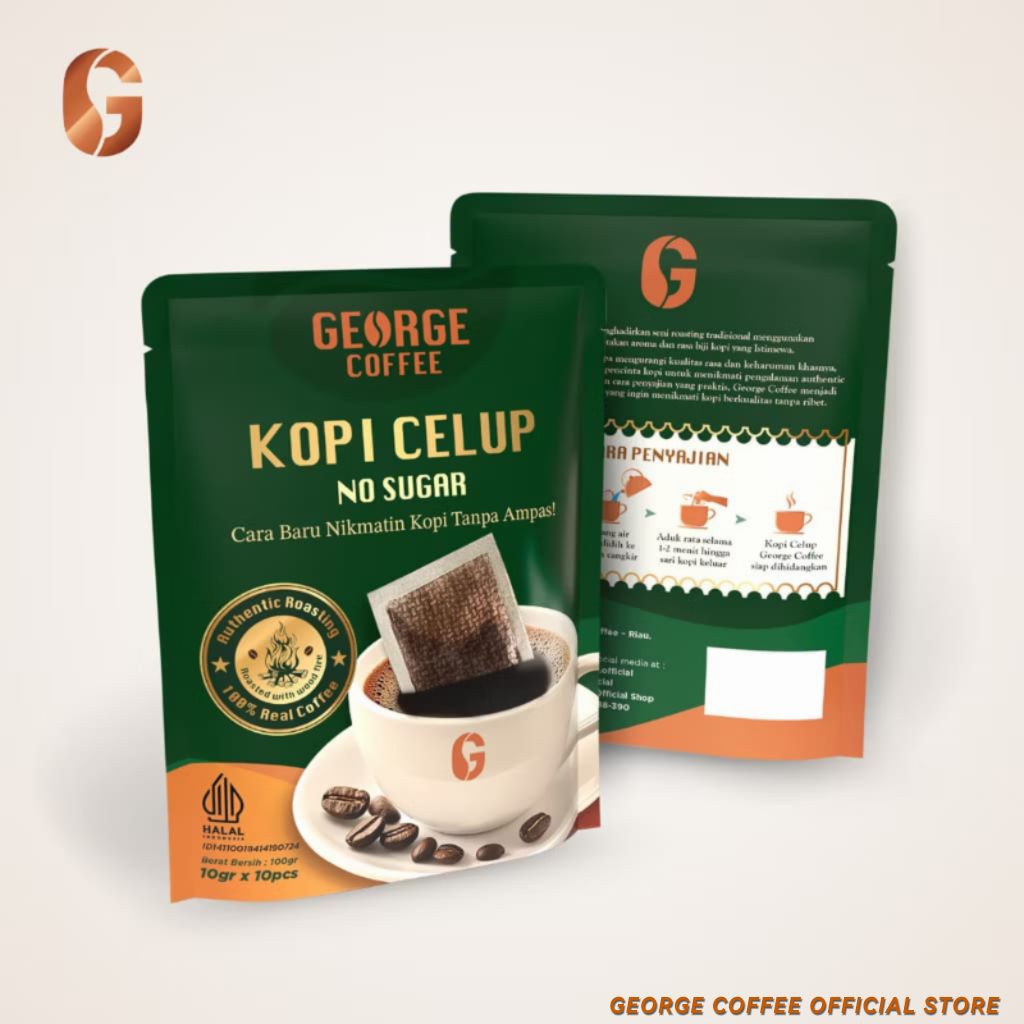

George Coffee *Kopi Celup - No Sugar* Isi 10pcs x 10gr