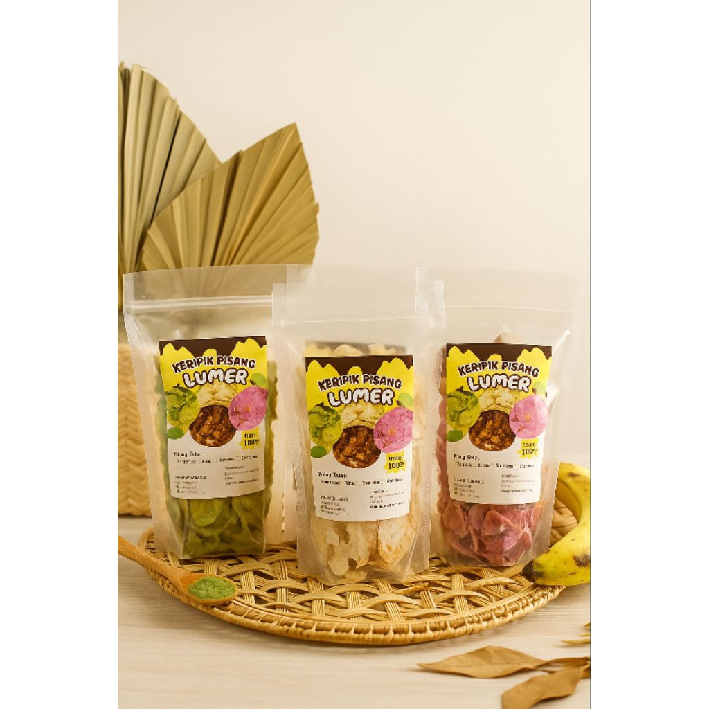 

BANANA CHIPS LUMER / KRIPIK PISANG LUMER 120GR