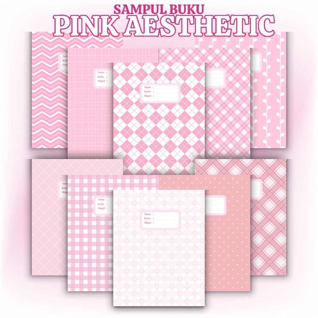 

[10Lembar] SAMPUL BUKU TULIS AESTHETIC WARNA SOFT PINK