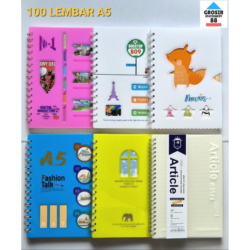 

Buku Spiral Notebook A5 TEBAL (100 Lembar)