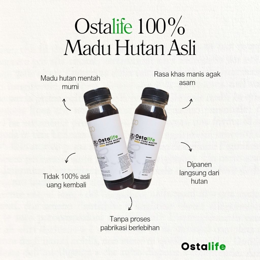 

Madu Hutan Asli Murni Apis Dorsata Ostalife 680 gr