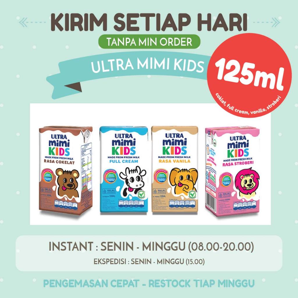 

Ultra Mimi Kids 125 ml Cokelat/Strawbery/Full Cream/Vanilla INSTANT