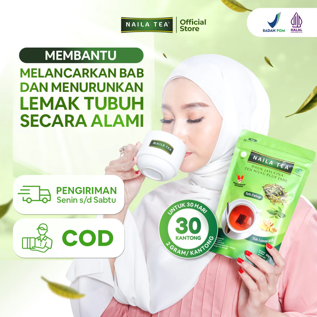

NAILA Tea Slimming Tea Isi 30 Kantong Teh (Teh Pelangsing Herbal Alami)