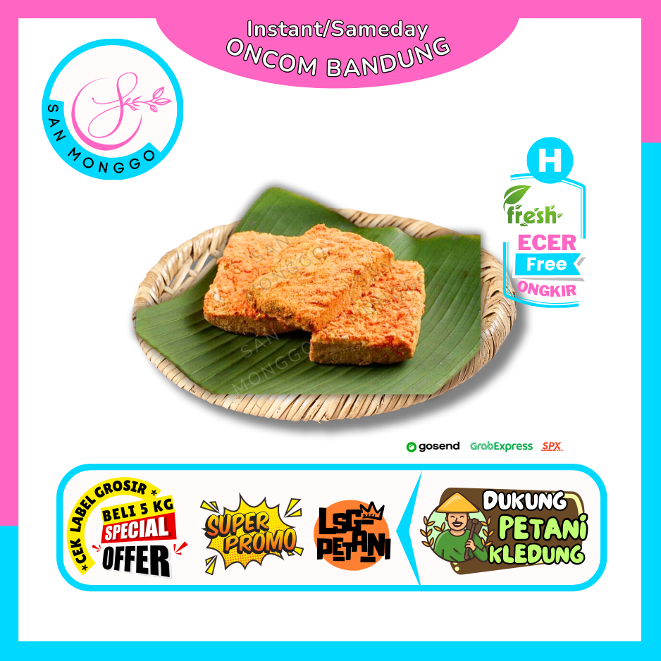 

Sanmonggoo >> Oncom Bandung (ASLI) / Oncom Merah Fresh --Hasil Bumi Sindoro Sumbing Ecer (H)