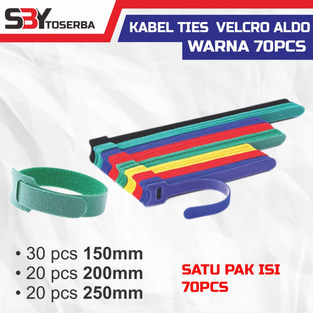 

KABEL TIES ALDO MODEL VELCRO 70PCS / KABEL TIES VELCRO