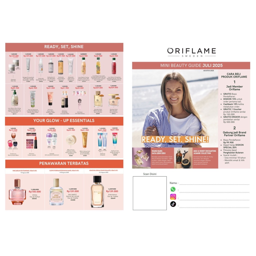 

FLYER MINI BEAUTY GUIDE (AGUSTUS 2025) | CETAK 2 SISI | BAHAN ARTPAPER 120 GSM