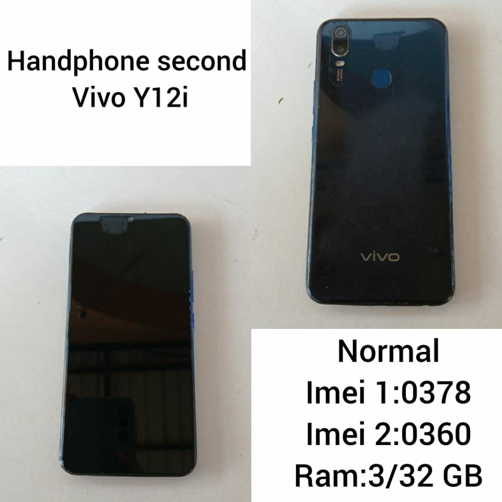 HANDPHONE SECOND VIVO Y12i (HARAP MEMBACA DESKRIPSI TERLEBIH DAHULU)