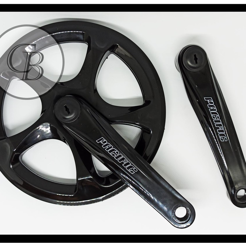 Gir Gear Crank Crankset Sepeda Lipat Minion Single Speed 52T 170mm Besi Merk Pacific Murah Ori Origi