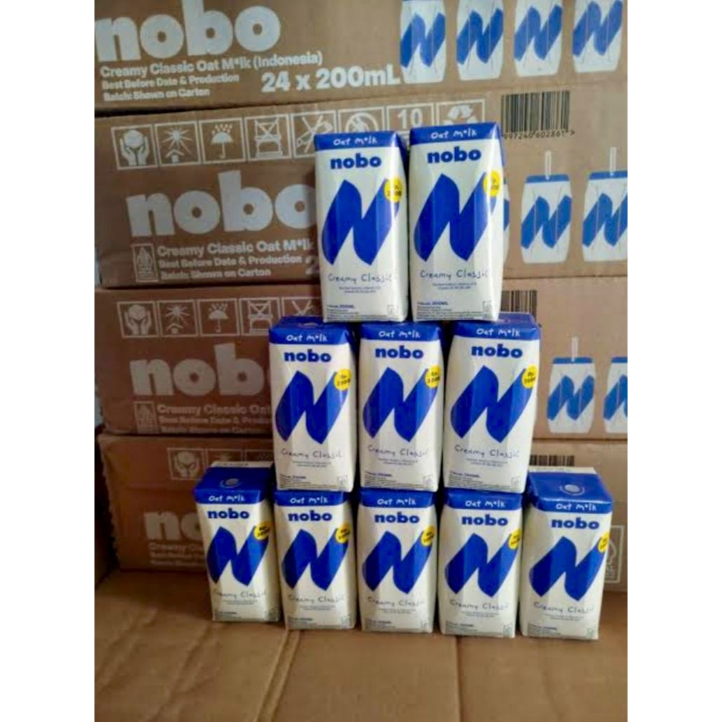 

Susu NOBO 1dus isi 24x200ml - Susu Oatmilk NOBO Creamy Classic